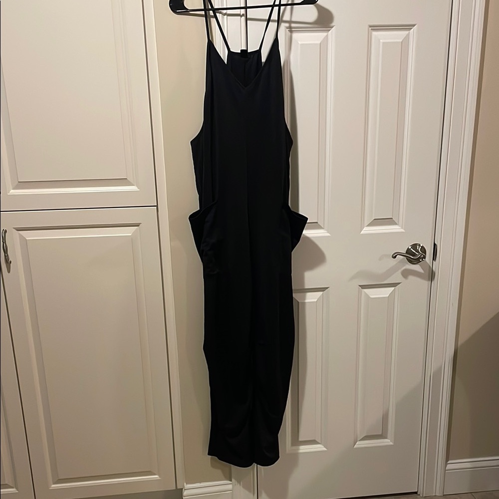 Black Slip jumpsuit with Spaghetti Straps